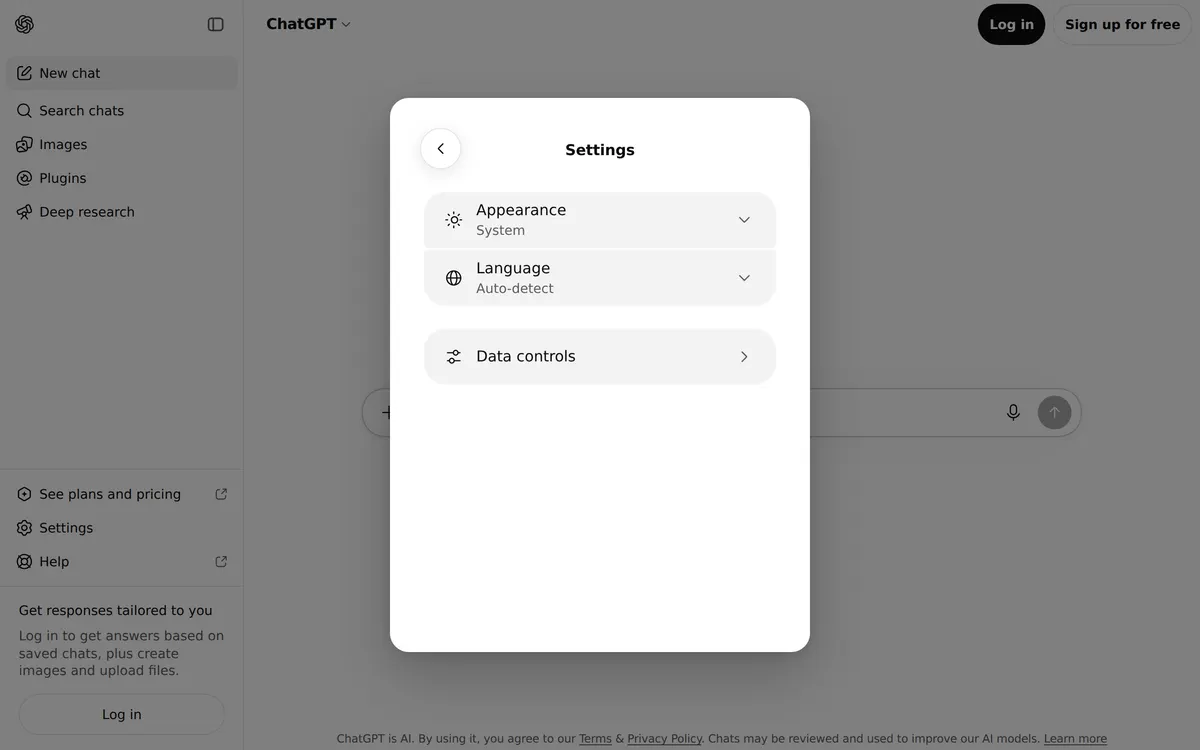 Screenshot of the ChatGPT homepage at chatgpt.com